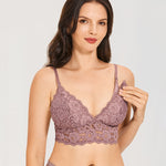 Women's Lace Nursing Bralette Rose Brown