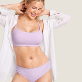 Women's Ribbed Scoop Nursing Bralette Black 2