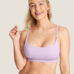 Women's Ribbed Scoop Nursing Bralette Black 2
