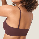 Women's Ribbed Scoop Nursing Bralette Grapefruit Orange 2