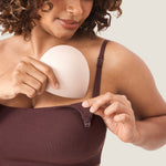 Women's Ribbed Scoop Nursing Bralette Grapefruit Orange 2