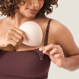 Women's Ribbed Scoop Nursing Bralette Grapefruit Orange 2