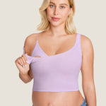 Women's V Neck Nursing Crop Tank Top Tornado