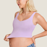 Women's V Neck Nursing Crop Tank Top Tornado