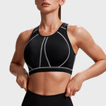 Women's High Neck Racerback Sports Bra Black