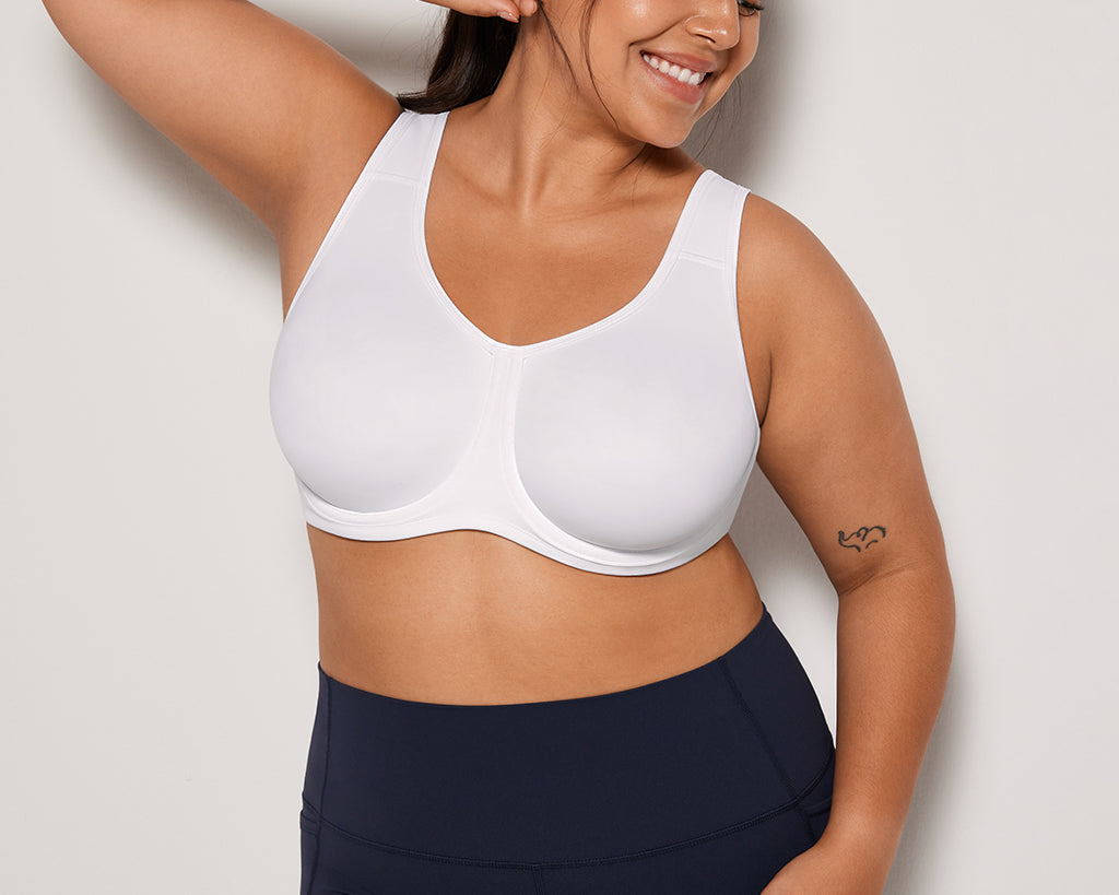 Women's High Impact Sports Bra White @model_info:A4