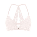 Women's Lacy Racerback Bra Rose White