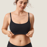 Women's Ribbed Scoop Nursing Bralette Hazelnut