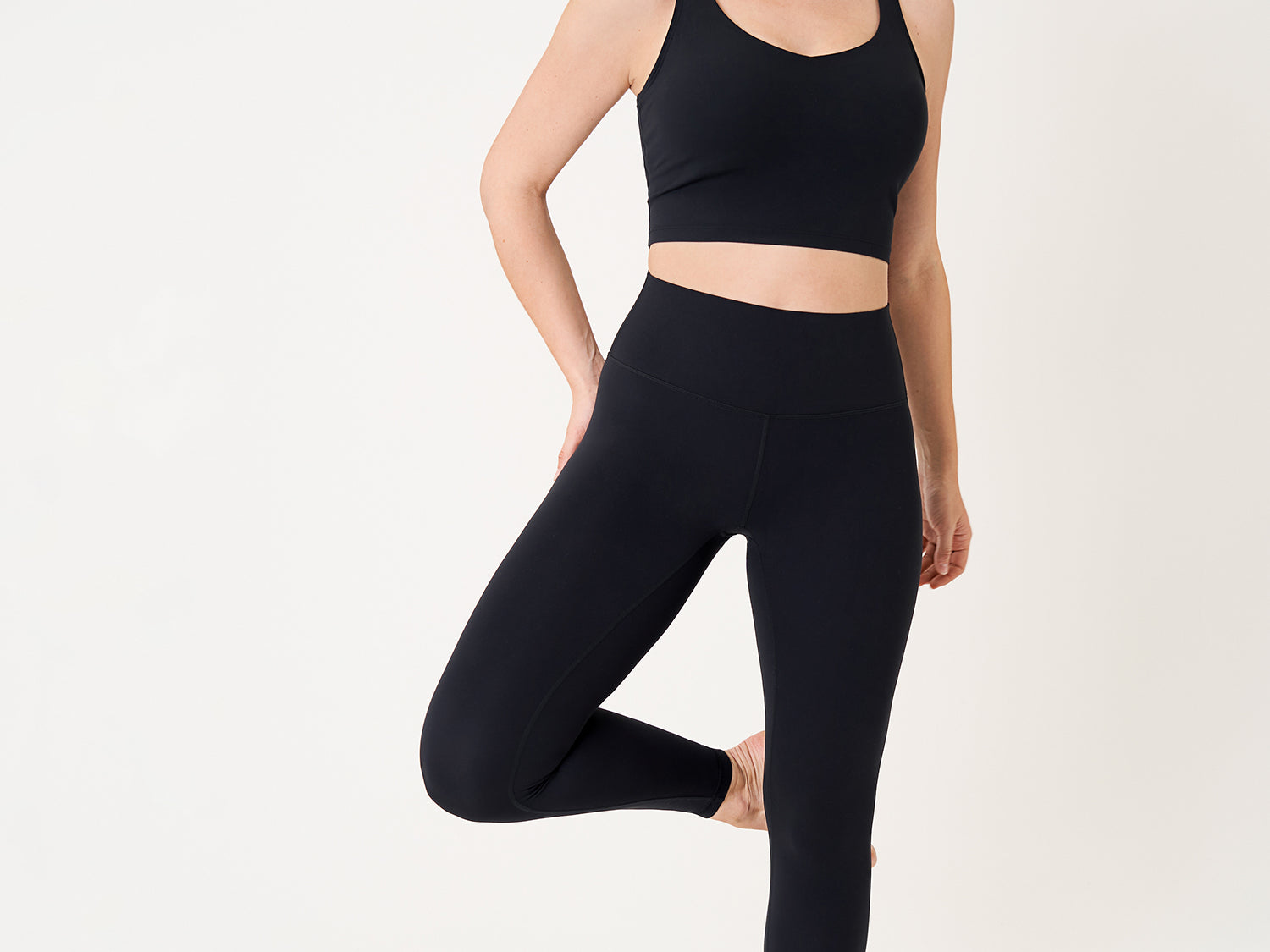 Women's V Neck Nursing Crop Tank Top Black