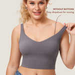 Women's V Neck Nursing Crop Tank Top Tornado @model_info:Tank