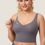 Women's V Neck Nursing Crop Tank Top Tornado