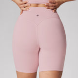 Women's Hugcurve No Front Seam Biker Shorts 6" Rosa Pink