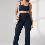 Women's Hugcurve No Front Seam Flare Leggings 31'' Twilight Blue