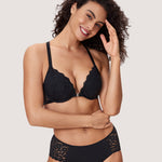 Women's Lacy Racerback Bra Black