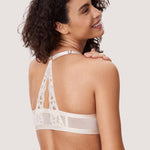 Women's Lacy Racerback Bra Ivory