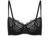Women's Lace Balconette Underwire Bra Black