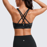 CRZ YOGA Women's Cross Back Sports Bra Arctic Plum