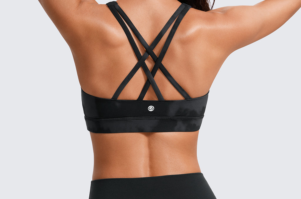 CRZ YOGA Women's Cross Back Sports Bra Arctic Plum