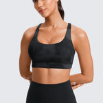 CRZ YOGA Women's Cross Back Sports Bra Arctic Plum