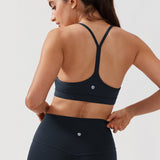 CRZ YOGA Women's Y Back Sports Bra Grey Sage