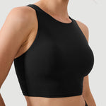 Women's Racerback Longline Sports Bra Black