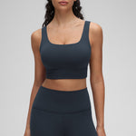 CRZ YOGA Women's U Back Sports Bra True Navy