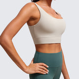CRZ YOGA Women's U Back Sports Bra Mojave Tan