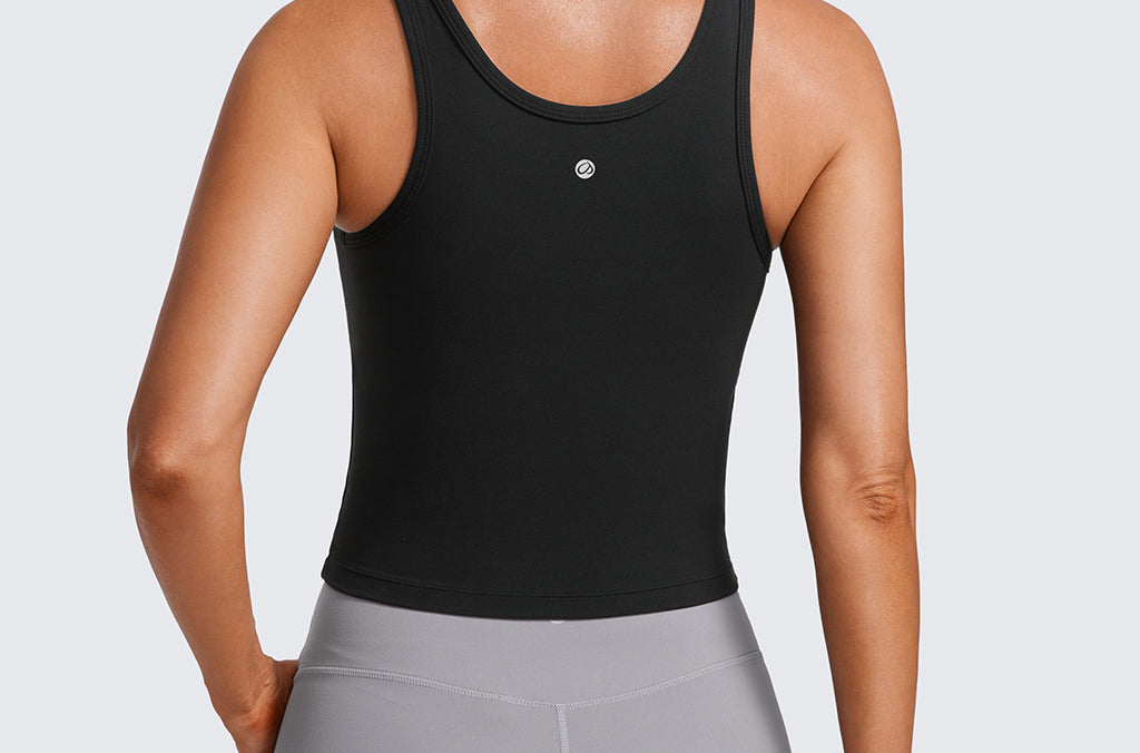 CRZ YOGA Women's Double Lined Tank Top French Navy