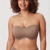 Women's Bandeau Strapless Bra Brown Purple