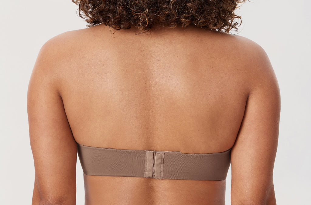 Women's Bandeau Strapless Bra Brown Purple
