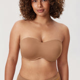 Women's Bandeau Strapless Bra Gravel Beige
