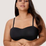 Women's Bandeau Strapless Bra Black