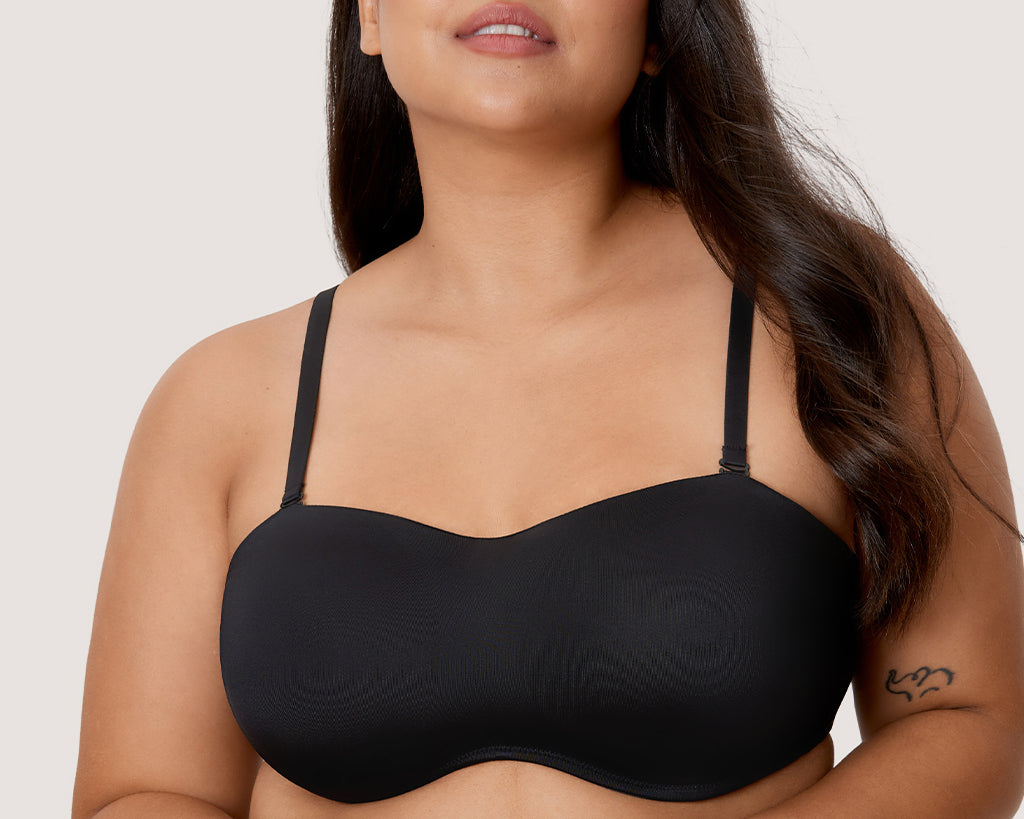 Women's Bandeau Strapless Bra Black