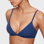 Women's Soft Triangle Bralette Nightfall Blue