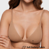 Women's Soft Triangle Bralette Gravel Beige