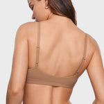 Women's Soft Triangle Bralette Gravel Beige