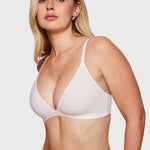Women's Soft Triangle Bralette Coconut White