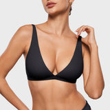 Women's Inbarely® Soft Deep V Triangle Bralette Black