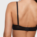 Women's Sheer Mesh Strapless Bra Black