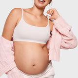Women's Inbarely® Soft Three Layer Nursing Bralette - Scoop Neck Snow White @model_info:ES1
