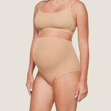 Women's High Waist Full Coverage Maternity Panties 2 Pack Warm Beige (2pack) @model_info:SHOPIFY1