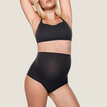 Women's High Waist Full Coverage Maternity Panties 2 Pack Black (2 Pack) @model_info:SHOPIFY2