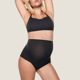 Women's High Waist Full Coverage Maternity Panties 2 Pack Black (2 Pack) @model_info:SHOPIFY2