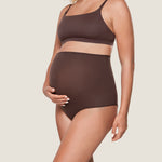 Women's High Waist Full Coverage Maternity Panties 2 Pack Hazelnut (2pack) @model_info:SHOPIFY1