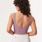 Women's Square Neck Bodysuit Orchid Rose