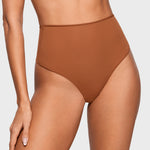 Women's Cozy High Waisted Thongs 3 Pack Bronze (3pack)