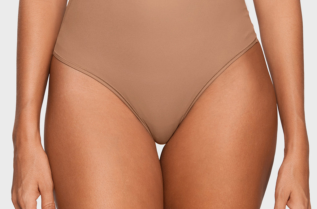 Women's Cozy High Waisted Thongs 3 Pack Gravel (3pack)