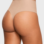 Women's Cozy High Waisted Thongs 3 Pack Wheat (3pack)