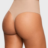 Women's Cozy High Waisted Thongs 3 Pack Wheat (3pack)