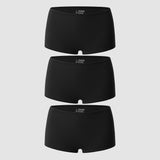 Women's Soft Mid Waist Boy Shorts 3 Pack Black 3pack